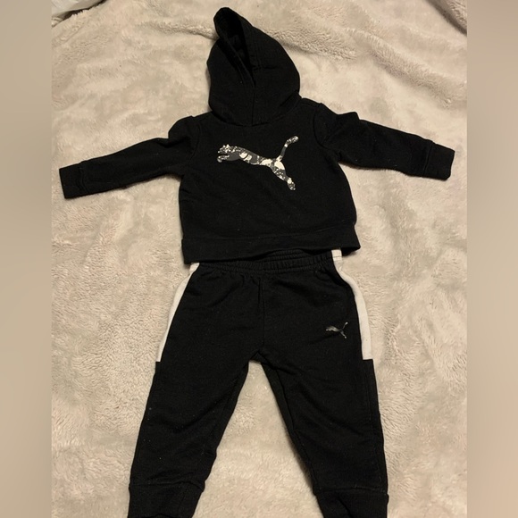 Black&white puma fleece set  12m - Picture 2 of 2